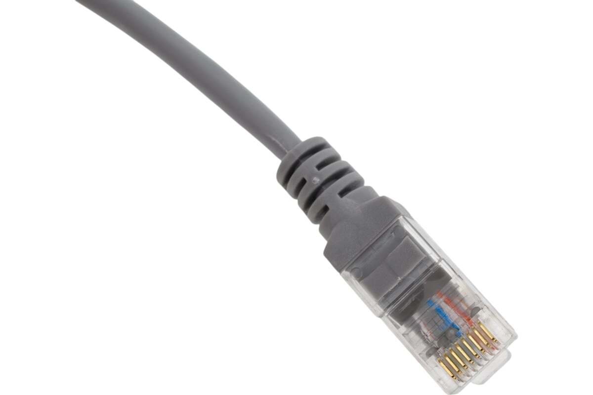 Патч-корд Ripo Standart UTP4 Cat 6, Cu, RJ45-RJ45, 2 m, PVC (серый)