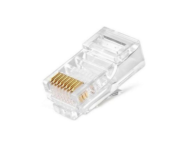 Коннектор сквозной (проходной)  RJ-45 (8P8C) Cat.5e, RIPO, универсальные ножи (упк.1шт.)