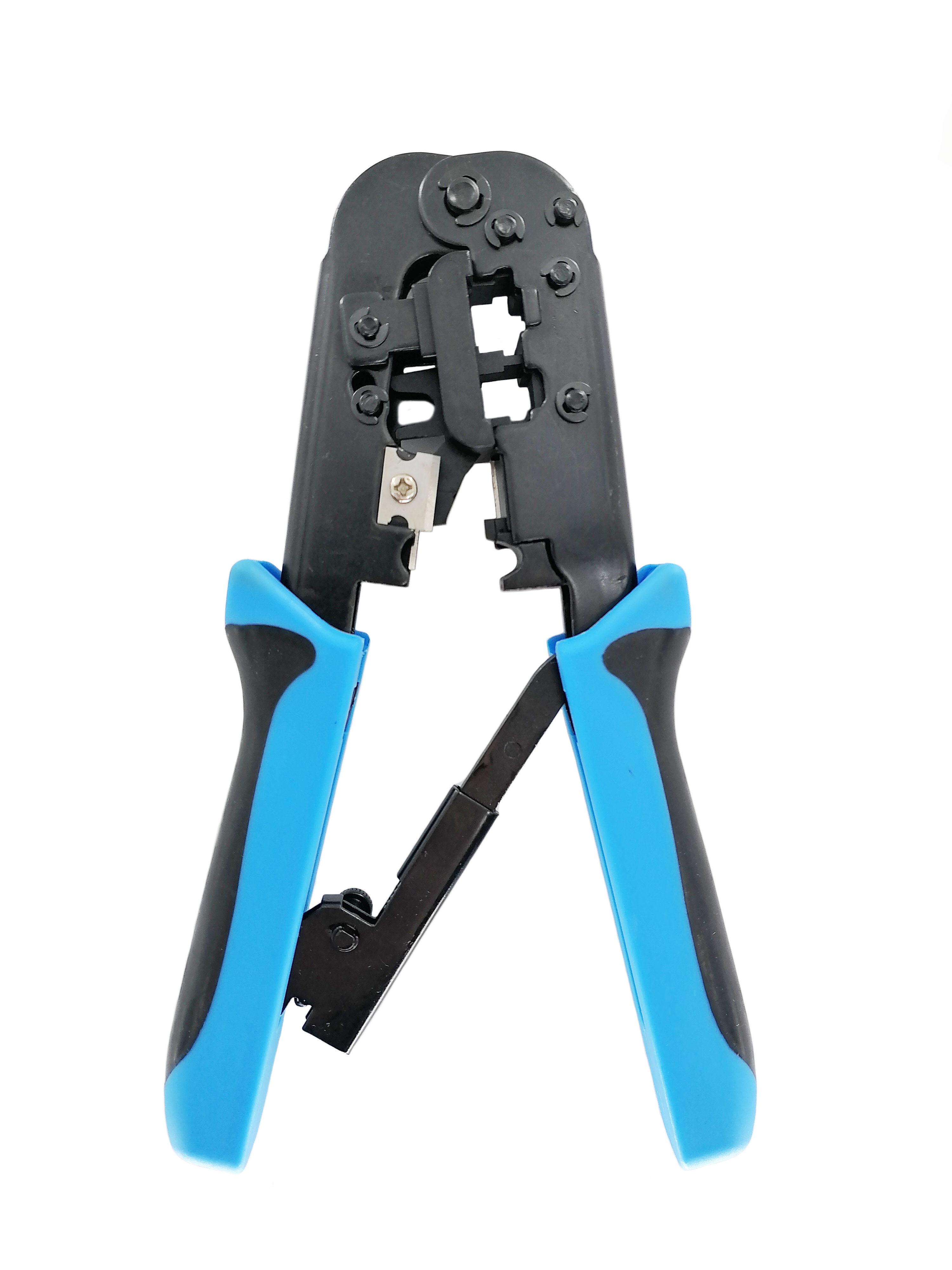 Кримпер Ripo HT-568R для RJ-45/RJ-11/12, цвет голубой-черный