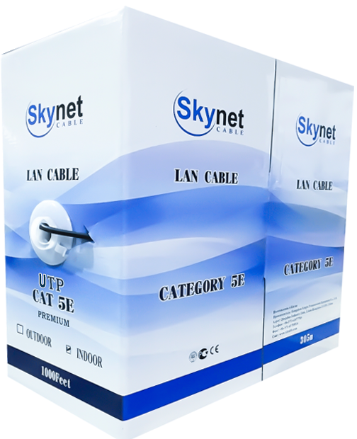 UTP 4 нг-LSZH CAT5E 24AWG Cu SkyNet Premium, 305м.,Fluke test 0.51