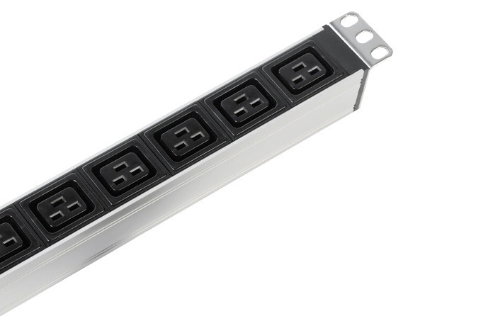 Вертикальный блок розеток Rem-16 с выкл., 14 IEC 60320 C13, 10 C19, вход C20 16A, алюм., 33-48U (ЦМО)