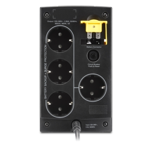 ИБП APC Back-UPS 650 ВА 230 В, модель с розетками Schuko