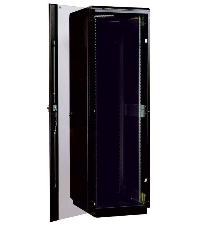 Шкаф телекоммуникационный напольный 33U (600x800) дверь стекло, цвет чёрный (ЦМО)