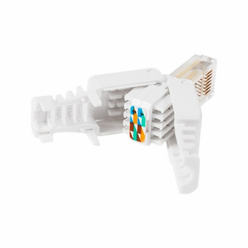 Коннектор RJ45 (8p8c) cat.5e RIPO, быстрозажимной для одножильной и многожильной витой пары