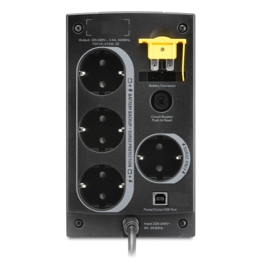 ИБП APC Back-UPS 750 ВА, 230 В, модель с розетками Schuko