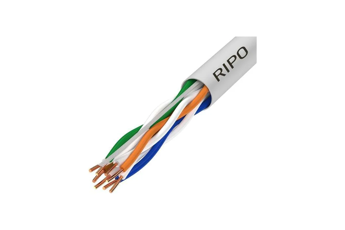 UTP 4 CAT5E 24AWG Cu Ripo Premium, 25м.,Fluke test (КСВПВ -5е 4*2*0.51)