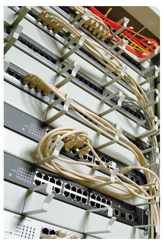 Органайзер кабельный горизонтальный 19&amp;quot; 1U, 4 кольца (ЦМО)