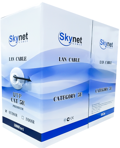 UTP 4 CAT5E 24AWG Cu outdoor SkyNet Premium, 305м.,Fluke test 0.51