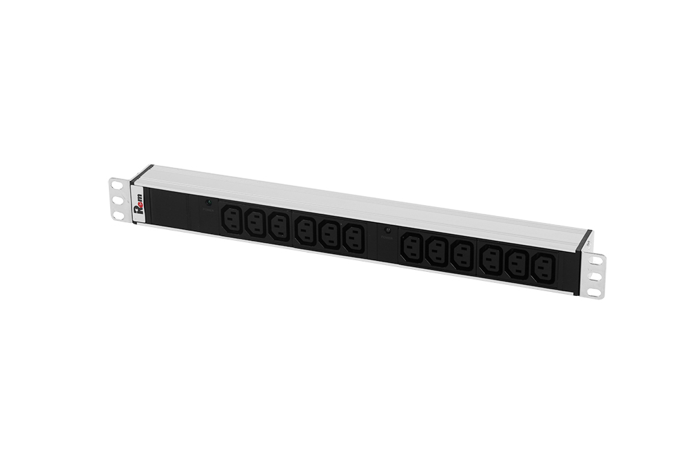Блок розеток Rem-32 с инд., 12 IEC 60320 C13, 32А, алюм., 19&amp;quot;, колодка (ЦМО)