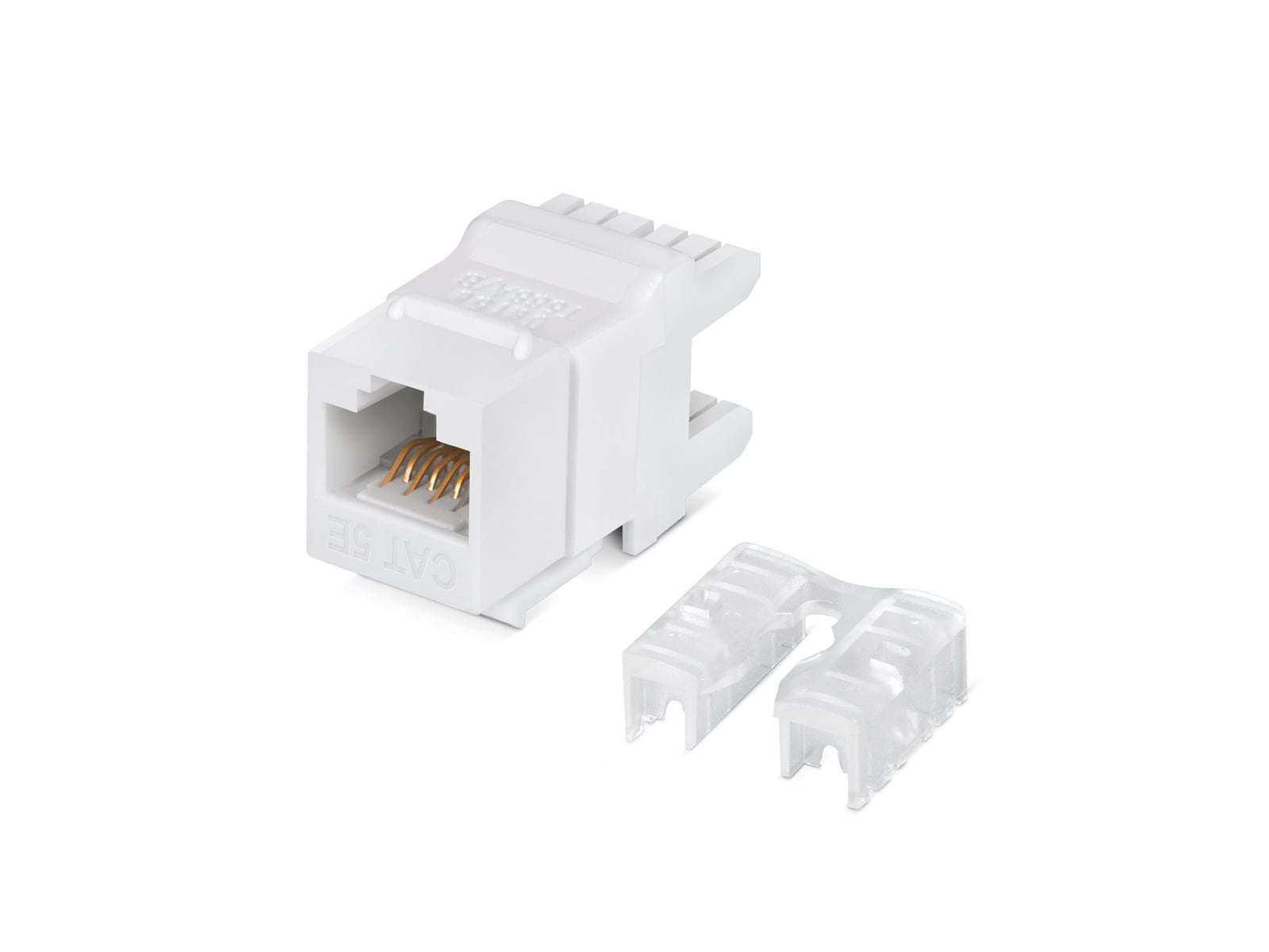 Вставка Keystone Jack  RJ-45(8P8C) Ripo, 180 градусов, категория 5e, Dual IDC (110&Krone type), бела