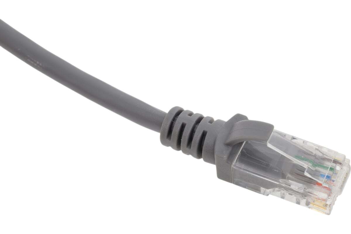 Патч-корд Ripo Standart UTP4 Cat 6, Cu, RJ45-RJ45, 10 m, PVC (серый)