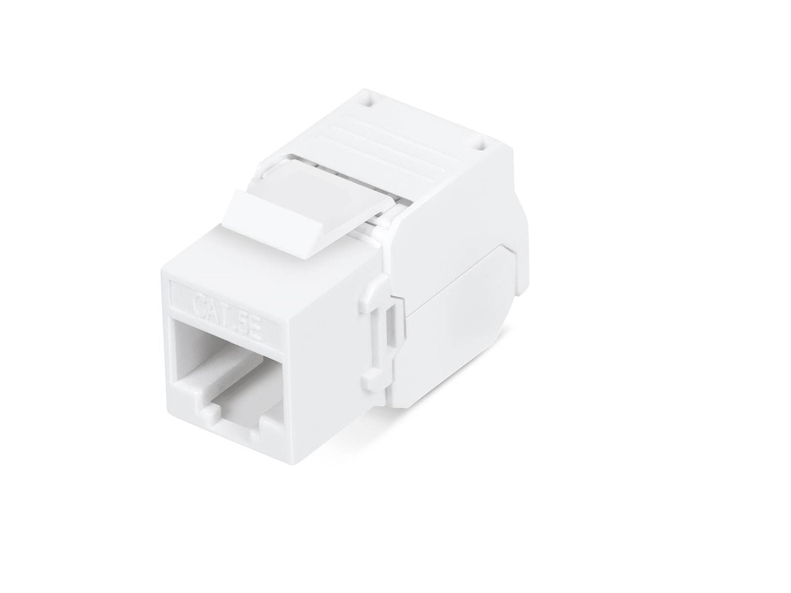 Вставка Keystone Jack  RJ-45(8P8C) Ripo, 180 градусов, категория 5e, без инструмента Toolless, белая