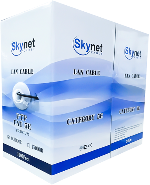 FTP 2 нг-LSZH CAT5E 24AWG Cu SkyNet Standard, 305м.,Fluke test 0.48