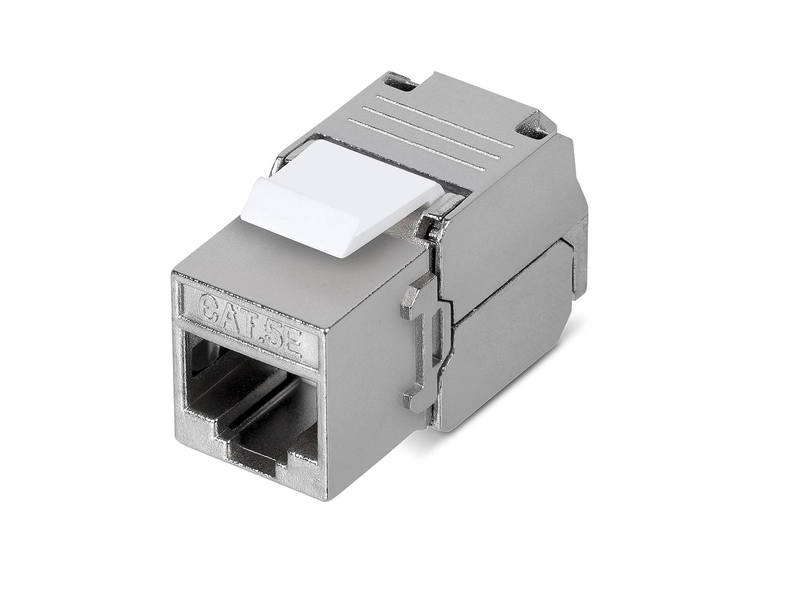 Вставка Keystone Jack  RJ-45(8P8C) Ripo, 180 градусов, категория 6A, полный экран, без инструмента T