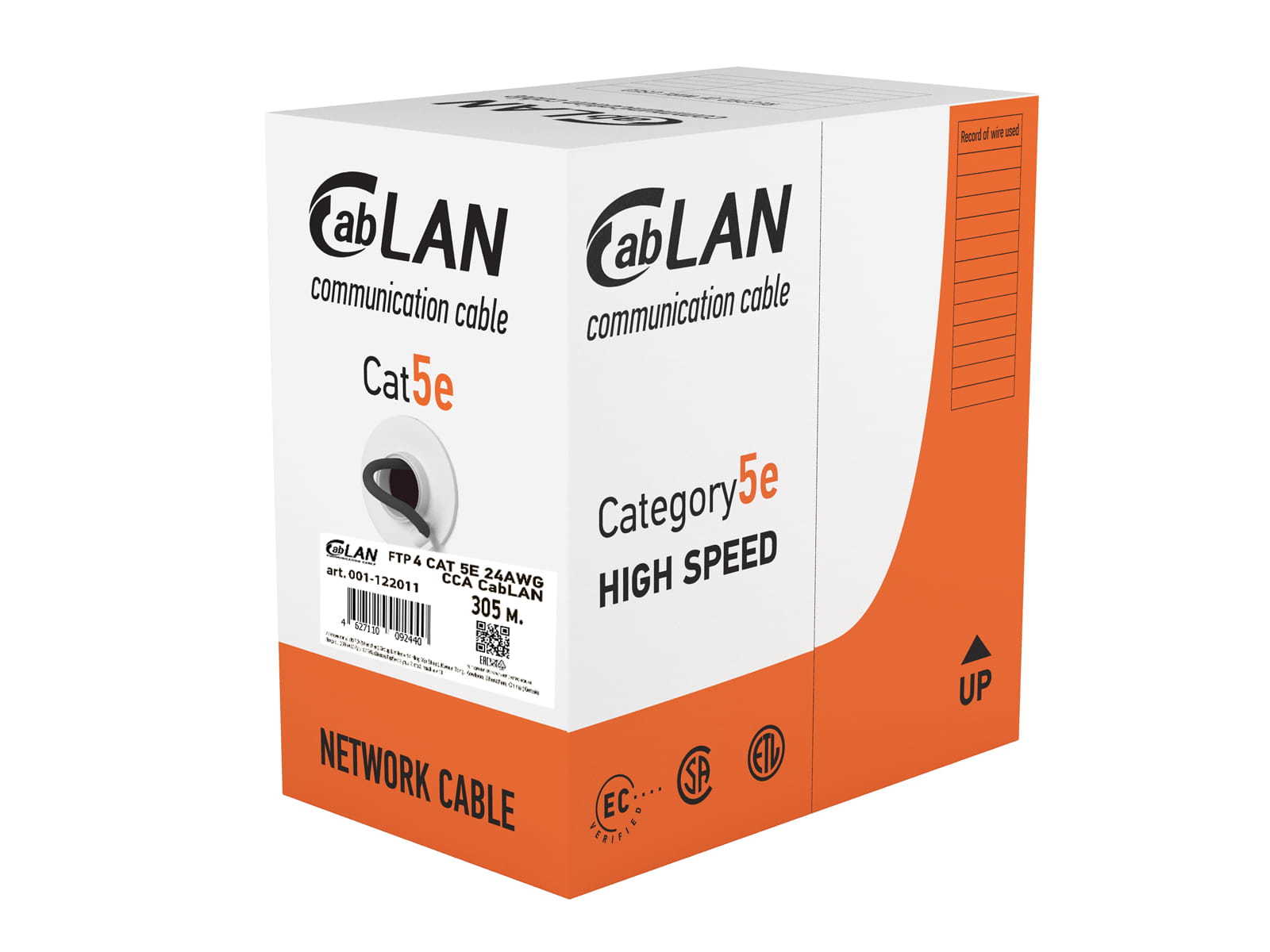 FTP4CAT5E 24AWG CCA PE (outdoor) CabLAN  (2*305m) 0.41
